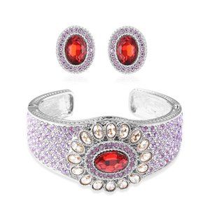 Floral theme Cuff Bracelet & Earring set